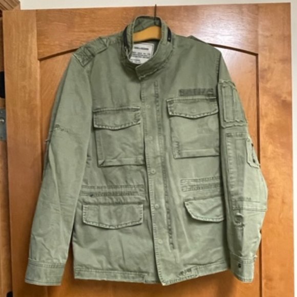ZADIG&VOLTAIRE ミリタリージャケット Zadig&Voltaire - Khaki Green Cotton Jacket | Childrensalon